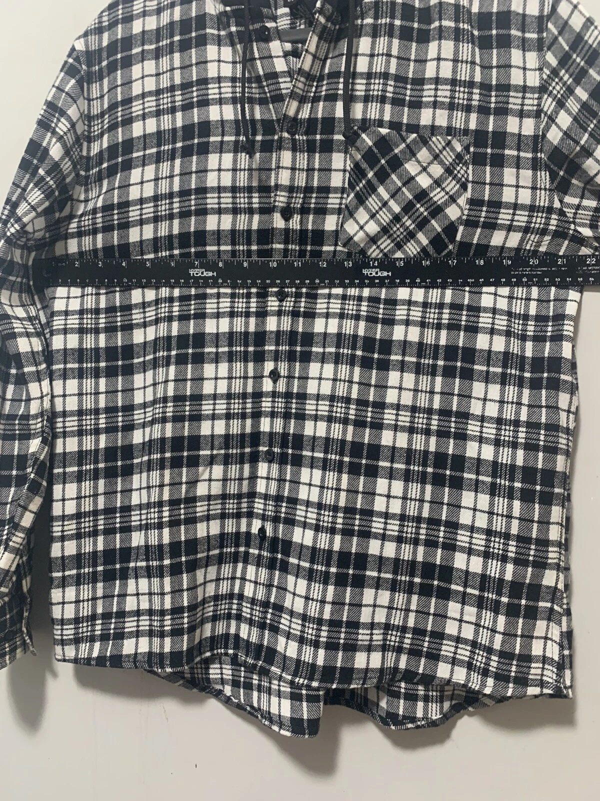 VETEMENTS Felpa con cappuccio Rudolph Sportswear uomo grande con bottoni manica lunga nera a quadri