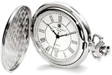 Charles Hubert Chrome-finish Oval Design Pocket Watch XWA4458