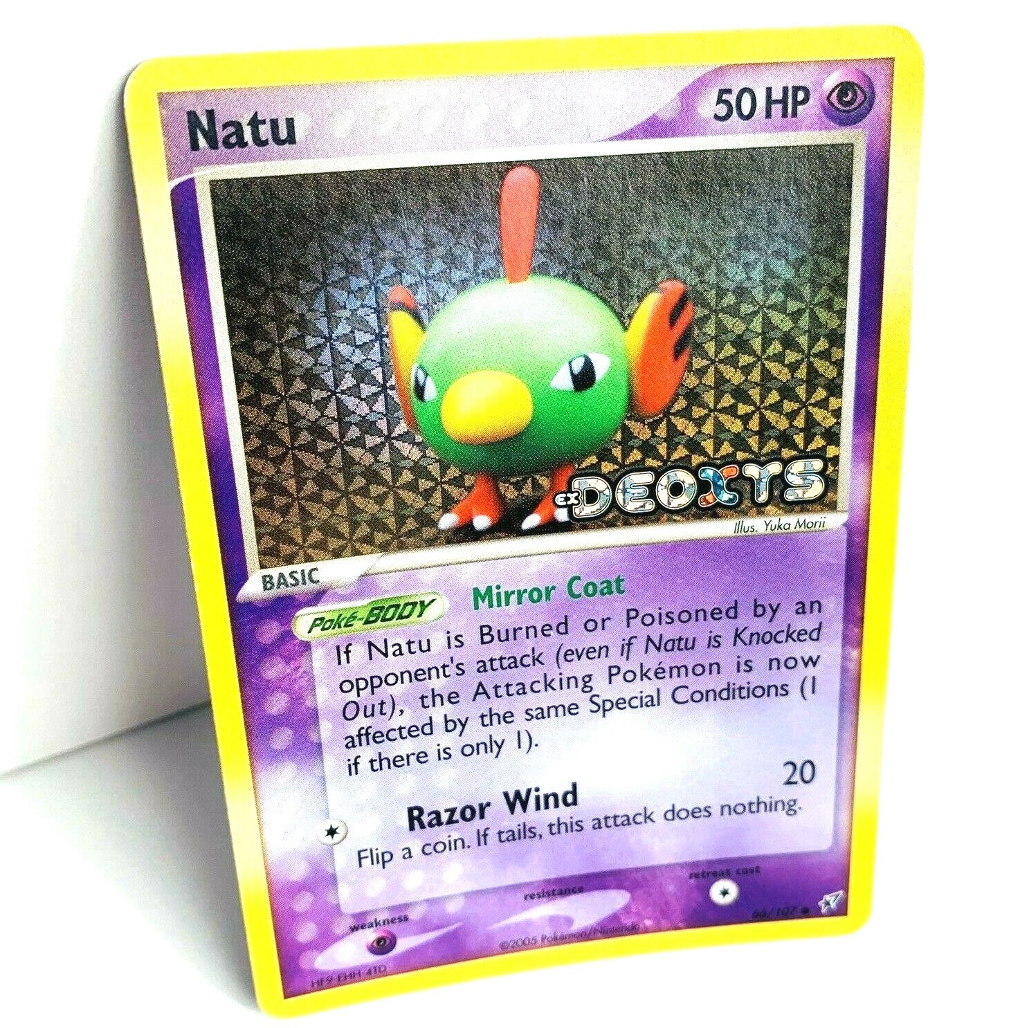 Pokemon 2005 EX Deoxys Natu Reverse Holo Card 66/107