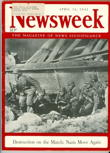 Newsweek Magazine  naziz war german men of boys town add april 14 1941 - Picture 1 of 1