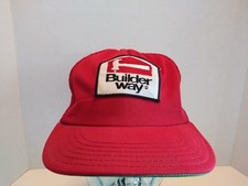 VTG Builder Way SnapBack Trucker Hat Embroidered Patch Union Made In USA Unitog