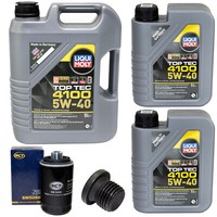 MotoröL Set 4100 5W-40 Liqui Moly 7 Liter + ÖLfilter + Schraube FüR VW Amarok