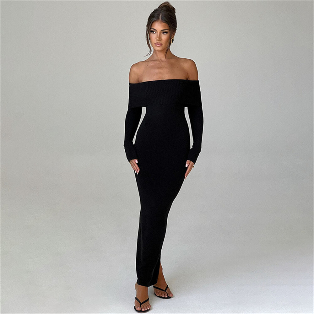 Women's Off Shoulder Bodycon Sweater Dress Fall Long Sleeve Party Midi Dress | eBay Women's Off Shoulder Bodycon Sweater Dress Fall Long Sleeve Party Midi Dress | eBay