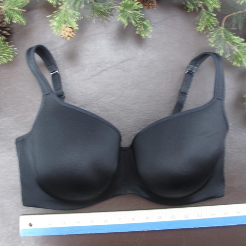 Cacique Bra 40DDD Black Padded Underwire Adjustable Clasp Back - Picture 2 of 10