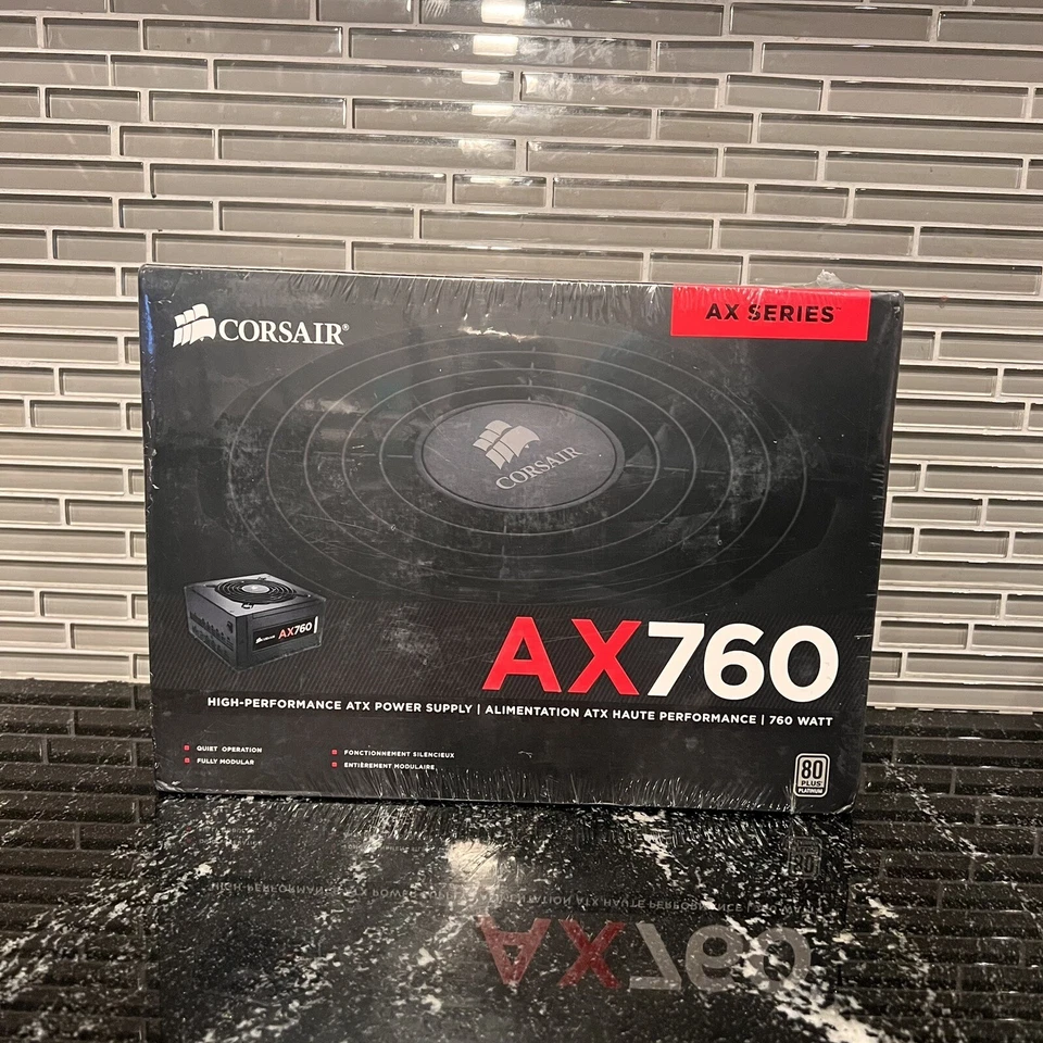 Corsair AX760 760 Watt 750 ATX 80+ Plus Platinum Fully Modular Power Supply PSU - Image 2 of 4