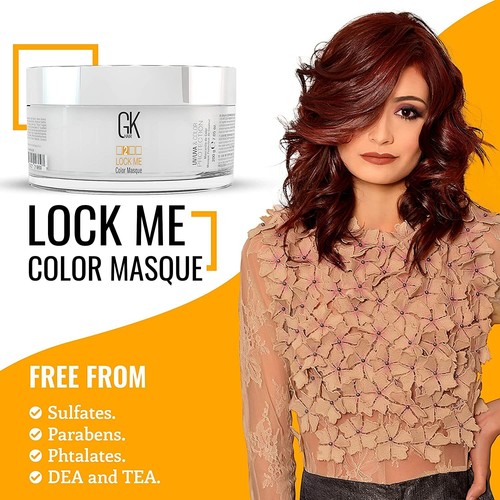 GK HAIR Lock Me Color Protection Masque UV Hair Care Styling Weak Hair Mask 200g - Picture 2 of 5