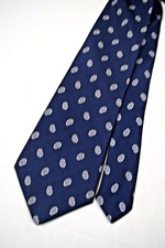 Neck Tie VTG 60s Don Loper Beverly Hills Ivory Gray Pink Paisley Silk 55.5 x 3.5