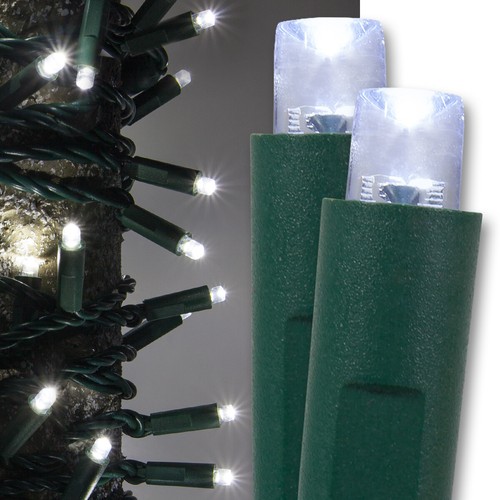 25' Commercial LED Christmas Lights Mini Lights, 50 Lights White Multi Red Green - Picture 26 of 29