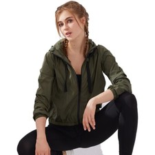 Women's Hooded Zipper Loose Casual Breathable Quick Drying Fitness Yoga Jacket