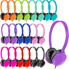 Classroom Headphones Bulk 30 Pack for School Kids,Wholesale Earphones Class Set