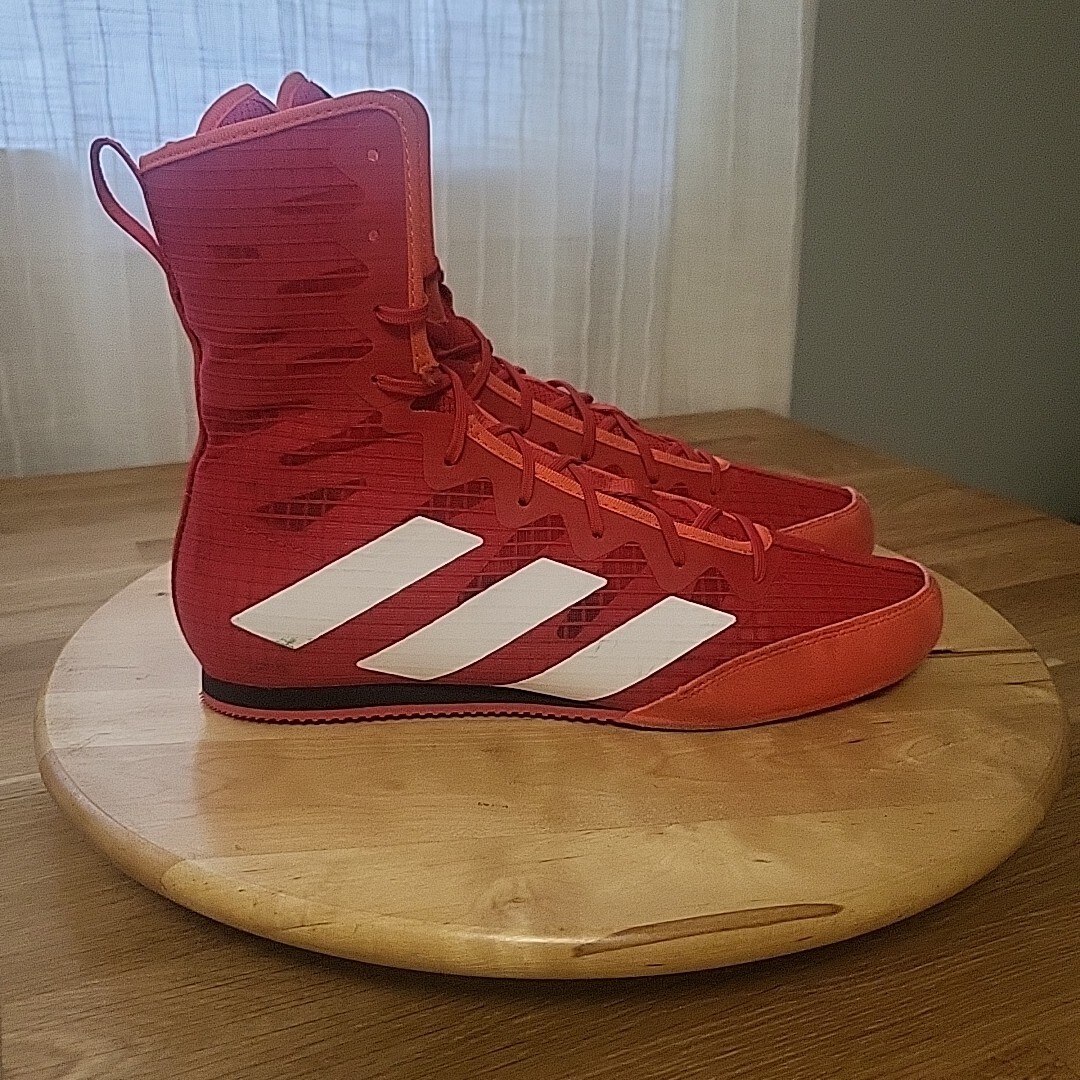 Adidas Box Hog 4 Boxing Shoes Men's Size 7.5 Lace-Up High Adidas Box Hog 4 Boxing Shoes Men's Size 7.5 Lace-Up High