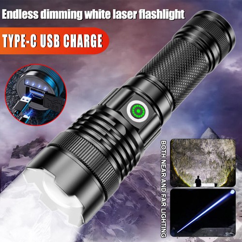 1000M LEP White L/aser Flashlight Torch Rechargeable Flashlight Hunting US - Picture 2 of 22