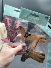 Cowboy Boot Lot & Horse Stitches Jolee's Dimensional Embellishment 4 Packages