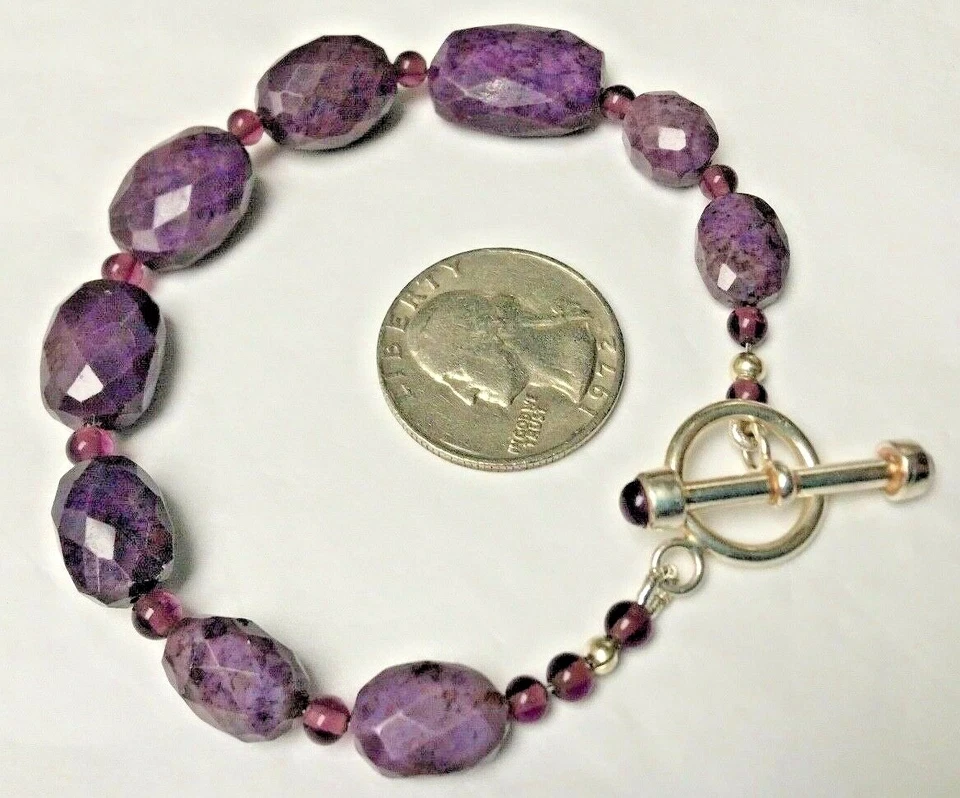 Natural Purple Sugilite Amethyst Bracelet High quality stones - Image 3 of 4