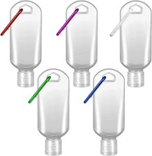 Refillable Travel Plastic Bottles Containers with Clip Hand Sanitizer Holder