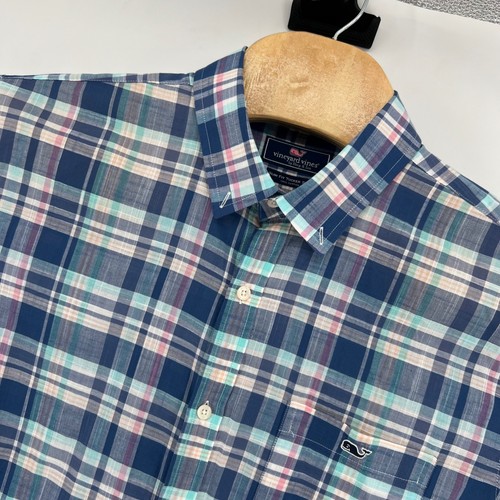 Vineyard Vines Herren XL Slim Fit Tucker Kariertes Button Down Hemd