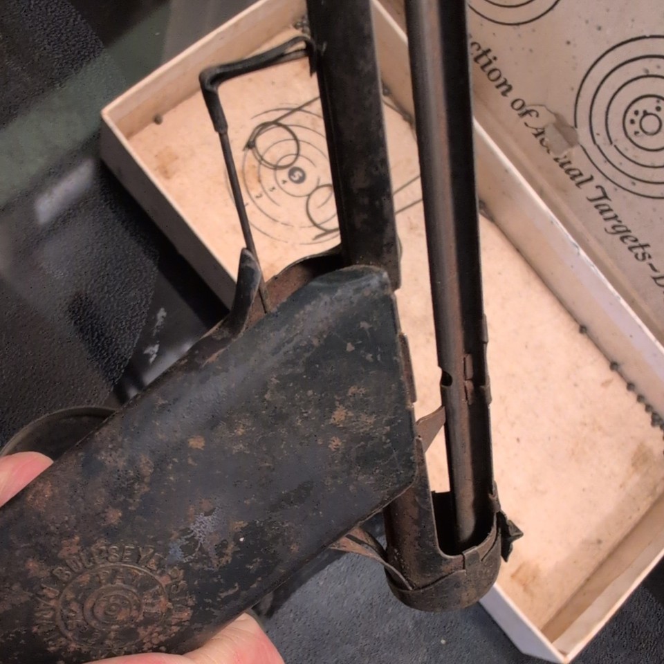 Rare 1924 Bulls-Eye Toy Pistol Game Boxed W/ Original Target Rubber ...