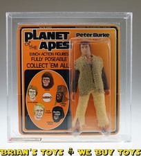 1975 MEGO Planet of The Apes Series 2 Peter Burke 1st Issue Card / Type 2 AFA 80