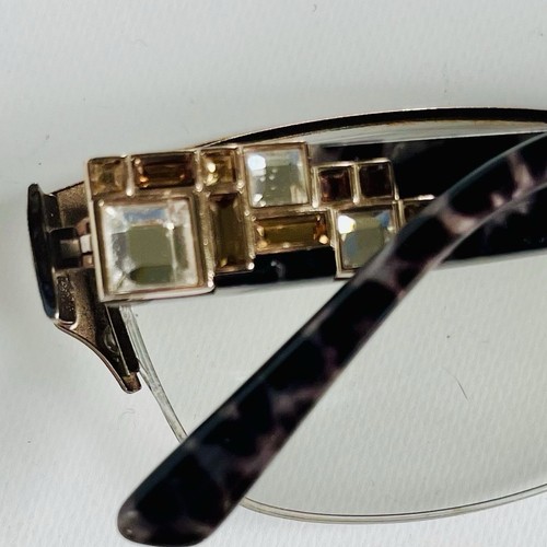 Bebe 5151 Eyeglasses BB5151 TOPAZ 200 Size 53-17-135 Jeweled Leopard FRAMES ONLY - Picture 4 of 15