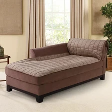 Sure Fit Armless Furniture Cover For Chaise Lounge Pet Cover Chocolate Brown