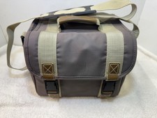 Gray Padded Canvas Camera Equipment bag w/ shoulder strap