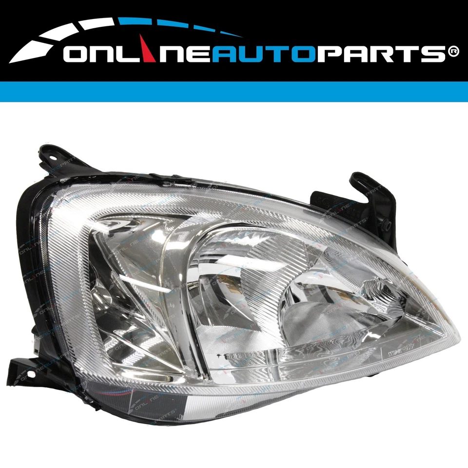 LH+RH Headlights Pair Clear/Chrome for Holden Barina XC 2003~2005 SRi/CD - image 2 of 4