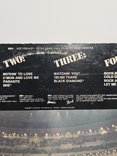 Kiss "Alive" Double LP set Vinyl in Very Good condition 1975 Concert Album - Picture 17 of 19