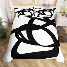 Stripe Line Bedding Set Queen Size Kids Geometric Comforter Cover Set for Boy...