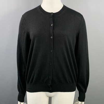 THE ROW Größe L Schwarz Kaschmir Strick Strickjacke Zum Knöpfen