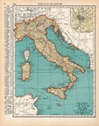 1938 Vintage Italy Map Gallery Wall Decor Antique Atlas Map of Italy 2488