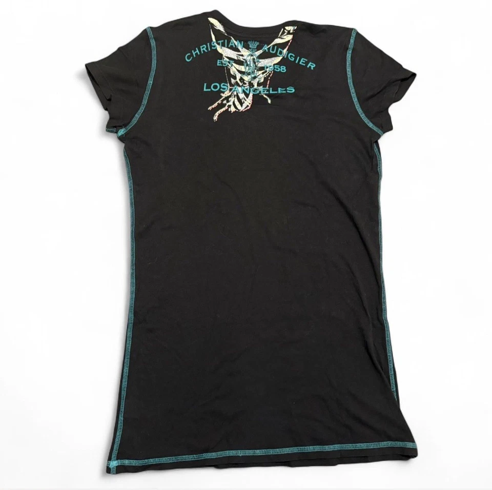 Camiseta Bling De Colección Christian Audigier Gráfico Top L Y2K Ed Hardy Streetwear Foto 2 de 4