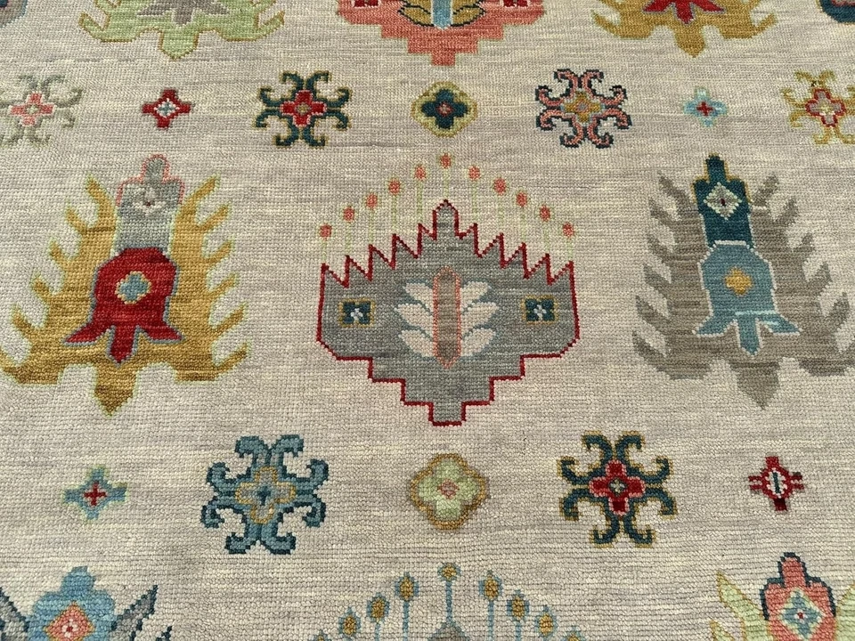 Muted Beige Oushak Rug 3x5 4x6 5x7 6x9 8x10 8x11 9x12 10x14 12x15 Home Decor Rug - Image 4 of 4