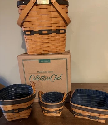 Longaberger 2000 Collectors Club Membership and renewal baskets - Image 1 of 4