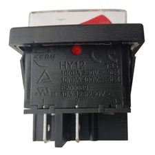 2Pcs  HY12 4Pins Push Button Switch AC 125/250/400V 16/10/8A on off Waterproof R