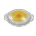 Vintage PYREX Daisy Sunflower Oval 1.5 Qt Ovenware Casserole With Lid 043