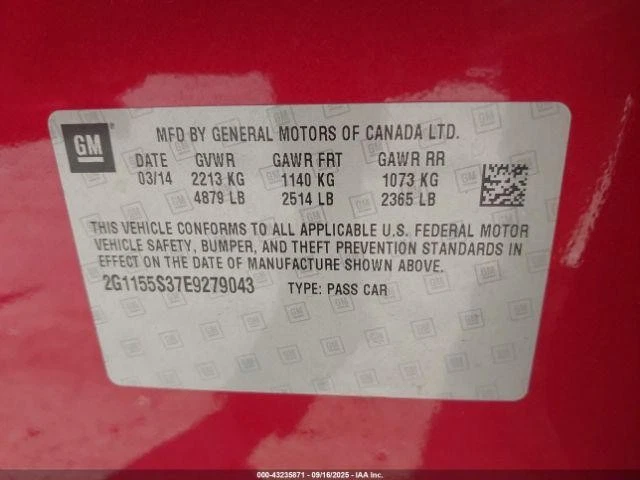 Used Engine Complete Assembly fits: 2014 Chevrolet Impala 3.6L VIN 3 8th digit o Foto 3 de 4