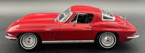 Chevrolet Corvette Maisto 1965 escala 1:18 modelo de coche fundido a presión Chevy rojo - Imagen 2 de 19