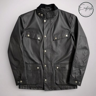 Barbour International Duke Wax Jacket Men s Small Black