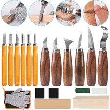 19-tlg Profi Hohlbeitel Schnitzwerkzeug Satz Stecheisen Schnitzeisen Stechbeitel