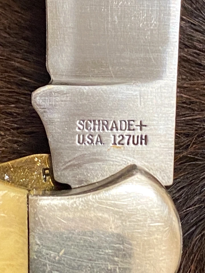 Faca dobrável Schrade+ EUA, 127UH Uncle Henry Hunter, Staglon, 5 1/4" - Imagem 2 de 4