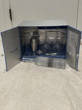 Belvedere Vodka Martini Set. NEW In Box. Stainless Steel. 2 Glasses.