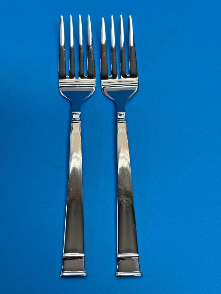 2 tenedores de ensalada/postre Heritage Mint BENTLEY 18/10 cubiertos de acero inoxidable brillante Foto 2 de 4