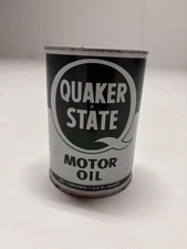 Vintage Quaker State HD Motor Oil One Quart Metal Can Full