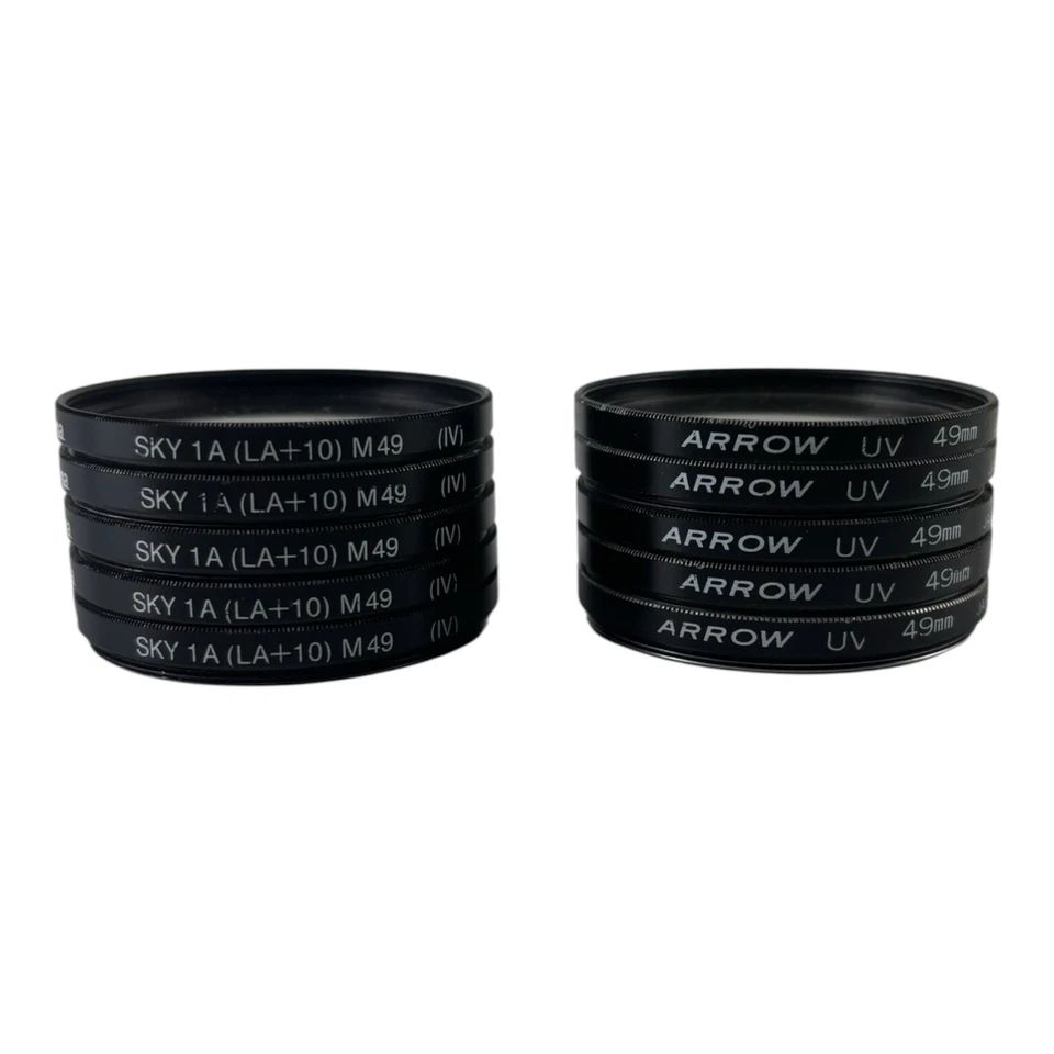 Hama Skyfilter SKY 1A (LA+10) M49 (IV) X 5 & Arrow UV 49mm Skyfilter X 5 - Image 2 of 4