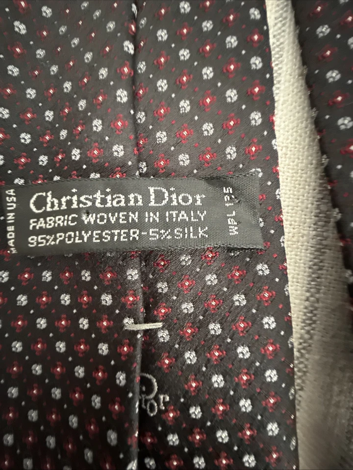 Мужской черный галстук в горошек Christian Dior - Изображение 4 из 4