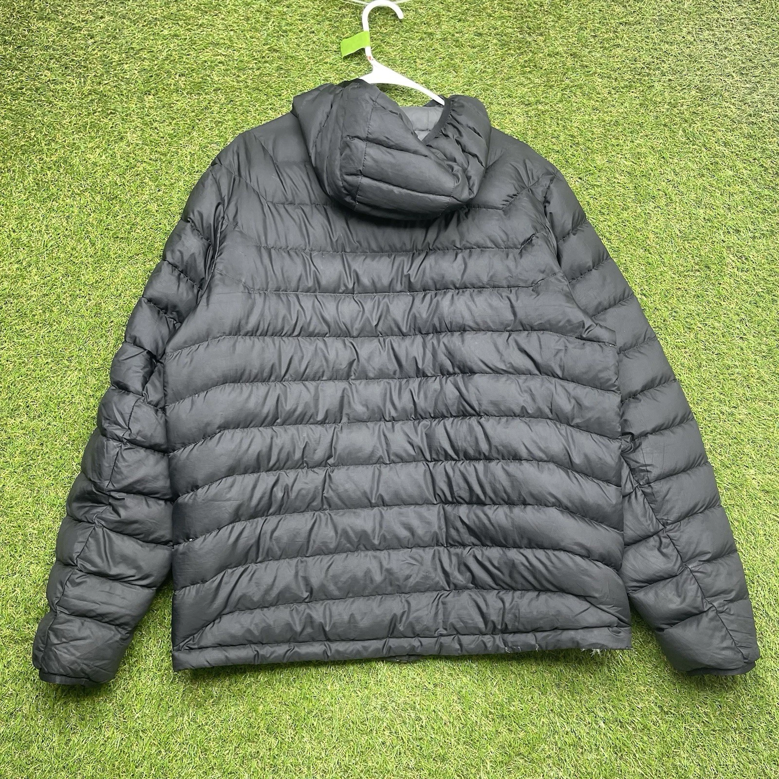Eddie Bauer EB650 Down Puffer Jacket Mens Large Hooded Zip Up Winter Gorp - product detail image 2