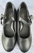 Women s Dance Class Rhythm Tones Black Mary Jane s Tap Shoes Size 5.5