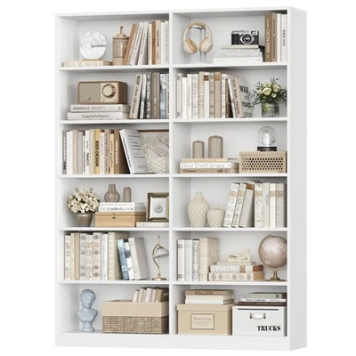 Hölzernes Bücherregal, Standregal mit 12 Fächern, Bücherschrank 120x30x188,7 cm - Bild 1 von 4