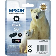 Epson 26 Photo Black Polar Bear Series Genuine Ink Cartridge