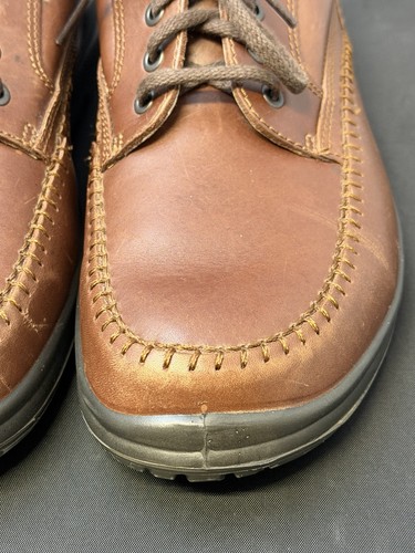 Ecco Seawalker Freizeit Wanderschuhe Braun Leder Herren Größe 46 US 12 feuchtigkeitsableitend - Bild 4 von 9